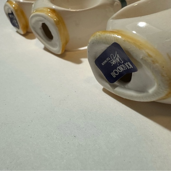 Vintage 1983 Ron Gordon Set of 4 Ceramic Duck Napkin Rings - Picture 2 of 6
